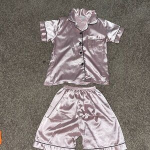 Pink silk pajama set very cute